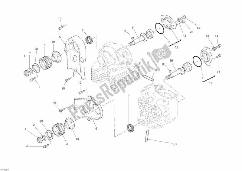Toutes les pièces pour le Arbre à Cames du Ducati Monster 1100 ABS 2010